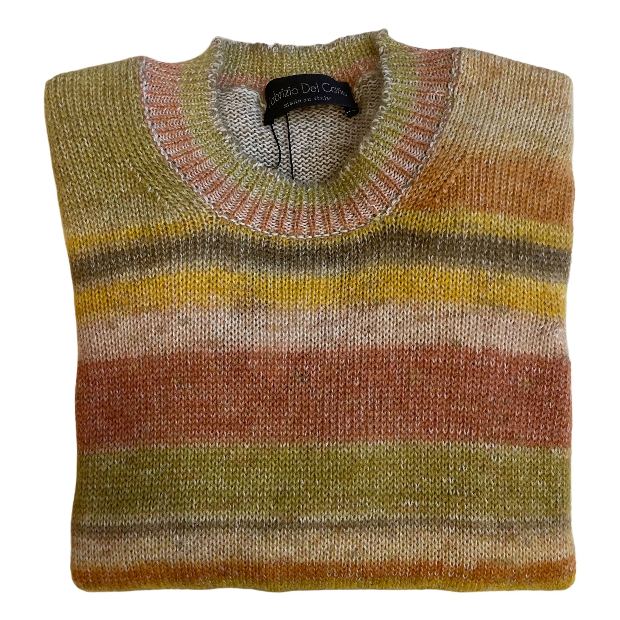 Fabrizio Del Carlo - Wollpullover - Herren handgestrickt - bunt gestreift – Bild 4