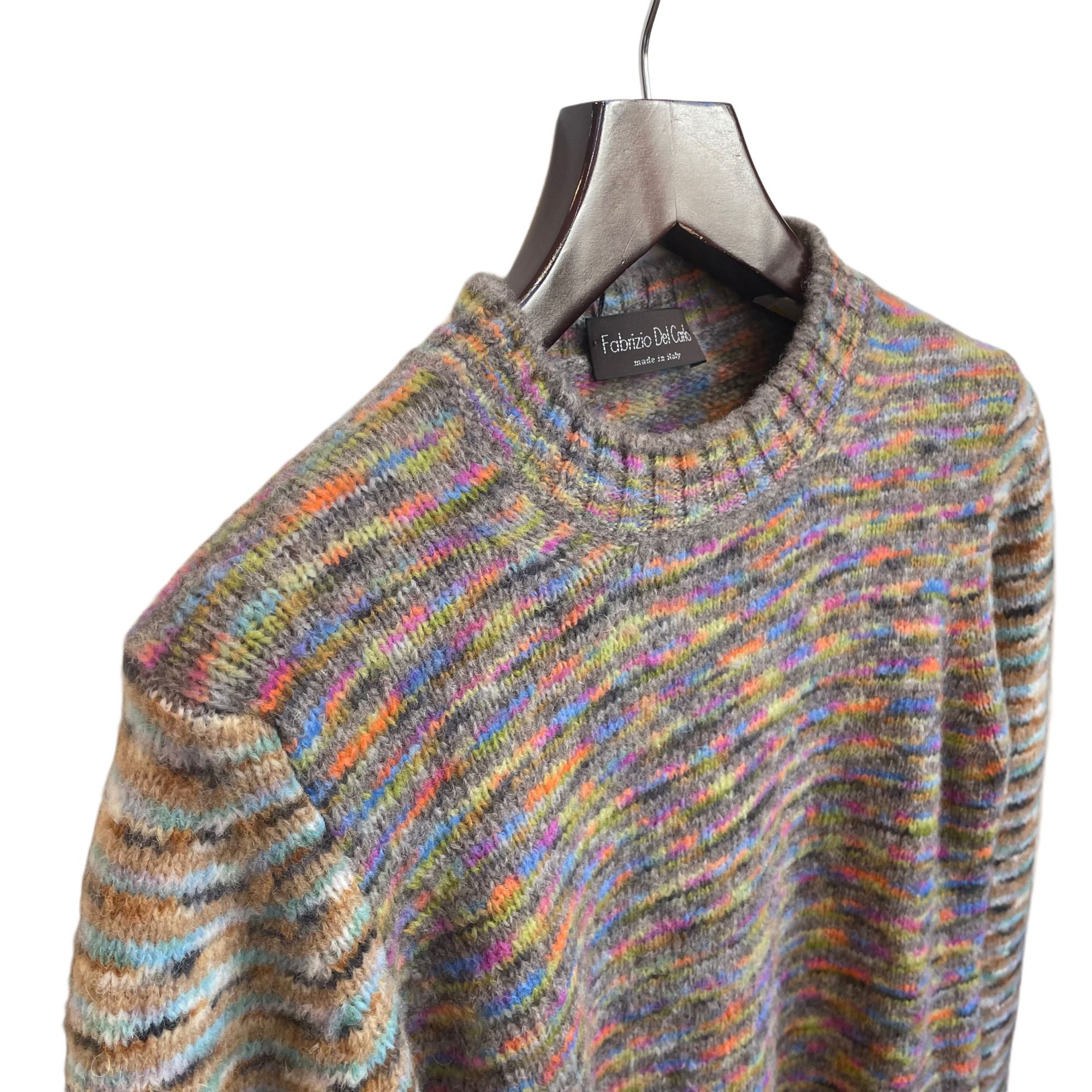 Fabrizio Del Carlo - Wollpullover - Herren handgestrickt - bunt meliert – Bild 3