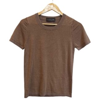 Fabrizio Del Carlo - T-Shirt - Damen handgestrickt - Braun