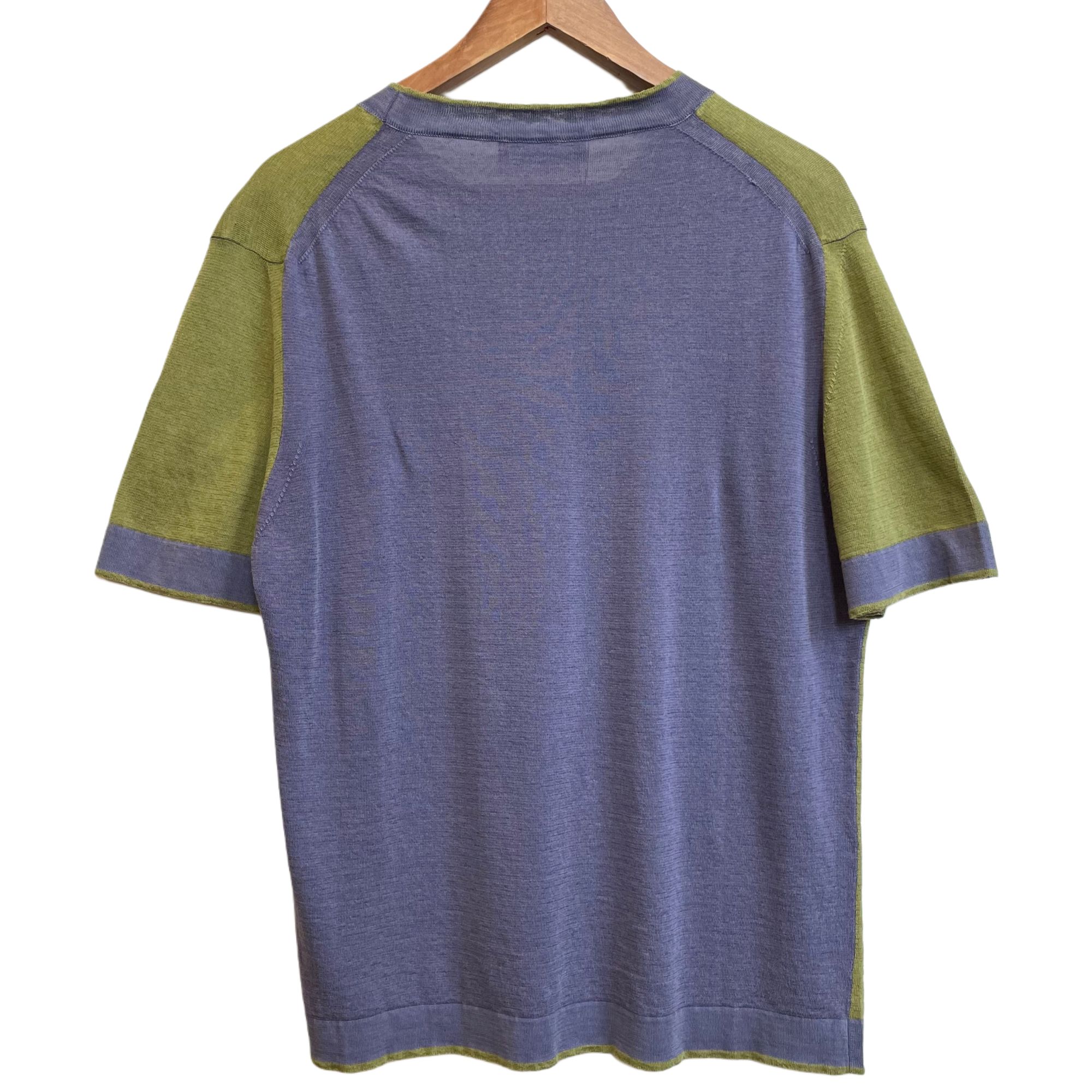 Fabrizio Del Carlo - Herren T-Shirt - gestrickt - grün/ blau – Bild 2